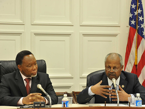 Deputy President Kgalema Motlanthe with Congressman Donald Milford Payne